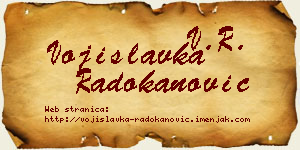 Vojislavka Radokanović vizit kartica